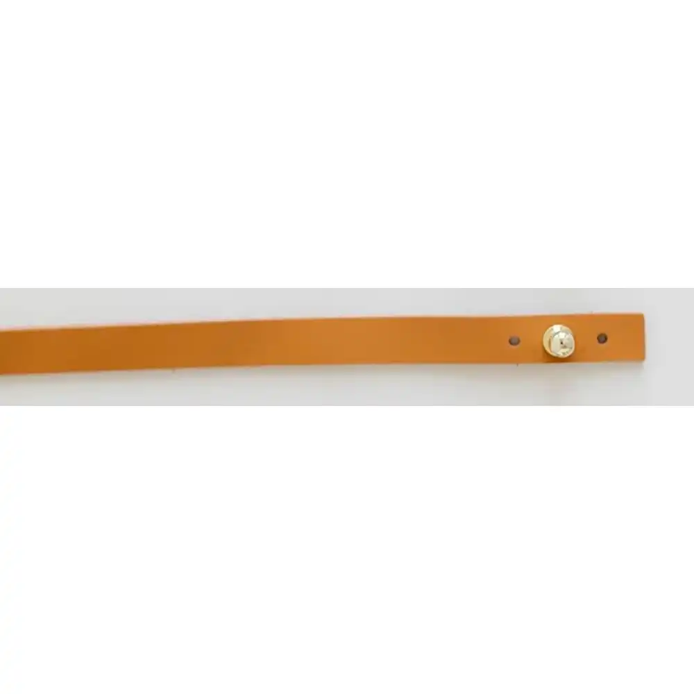 thin leather hat band cognac