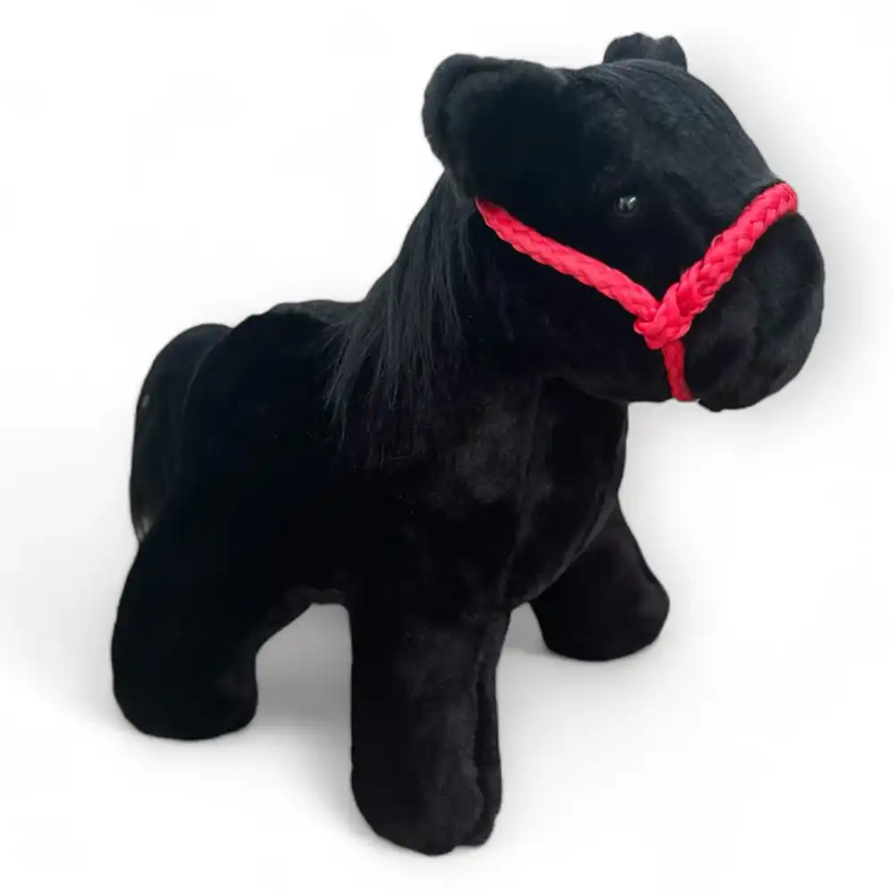 black horse plush medium