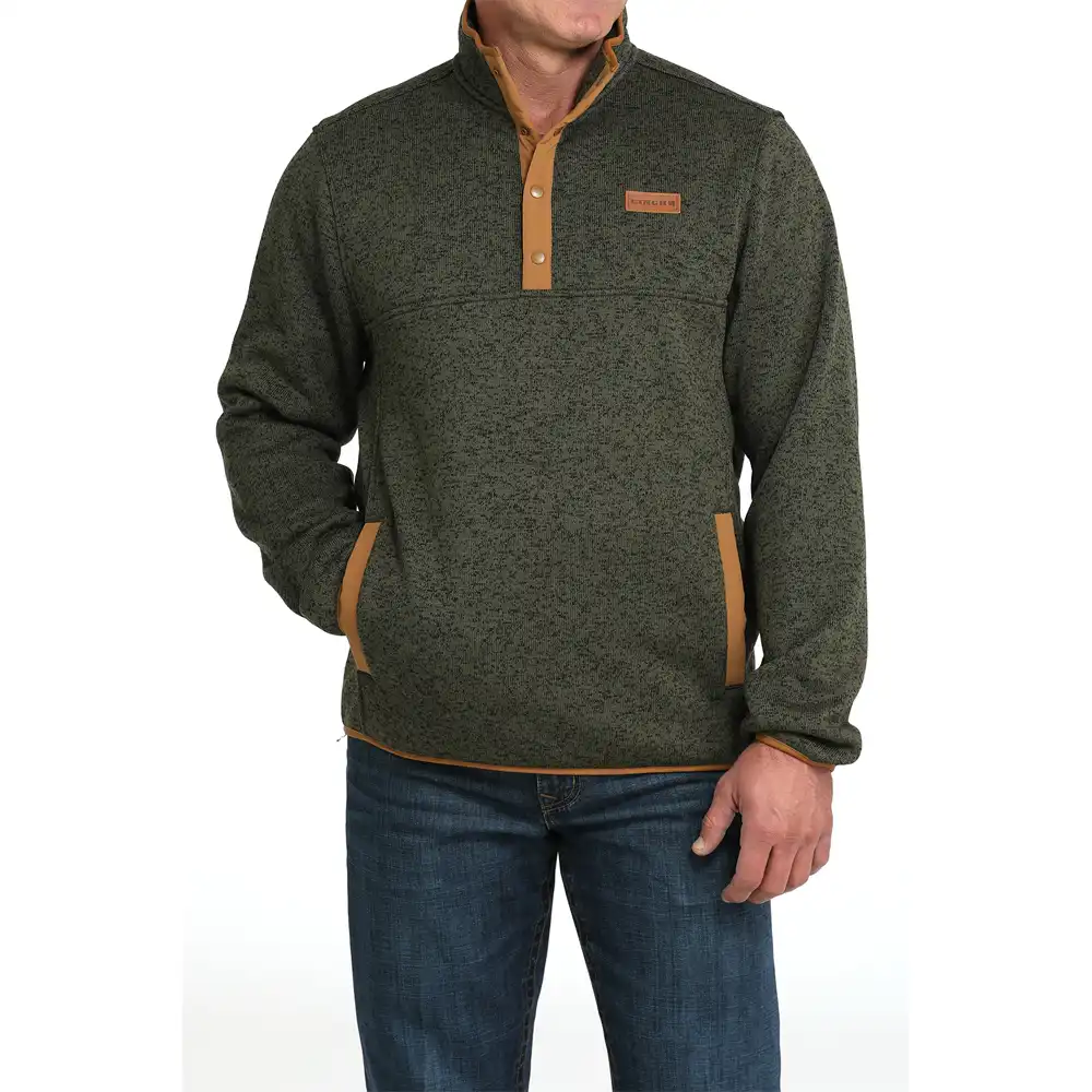 cinch men's pullover green