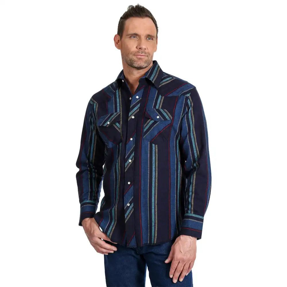 wrangler men's lightweight flannel