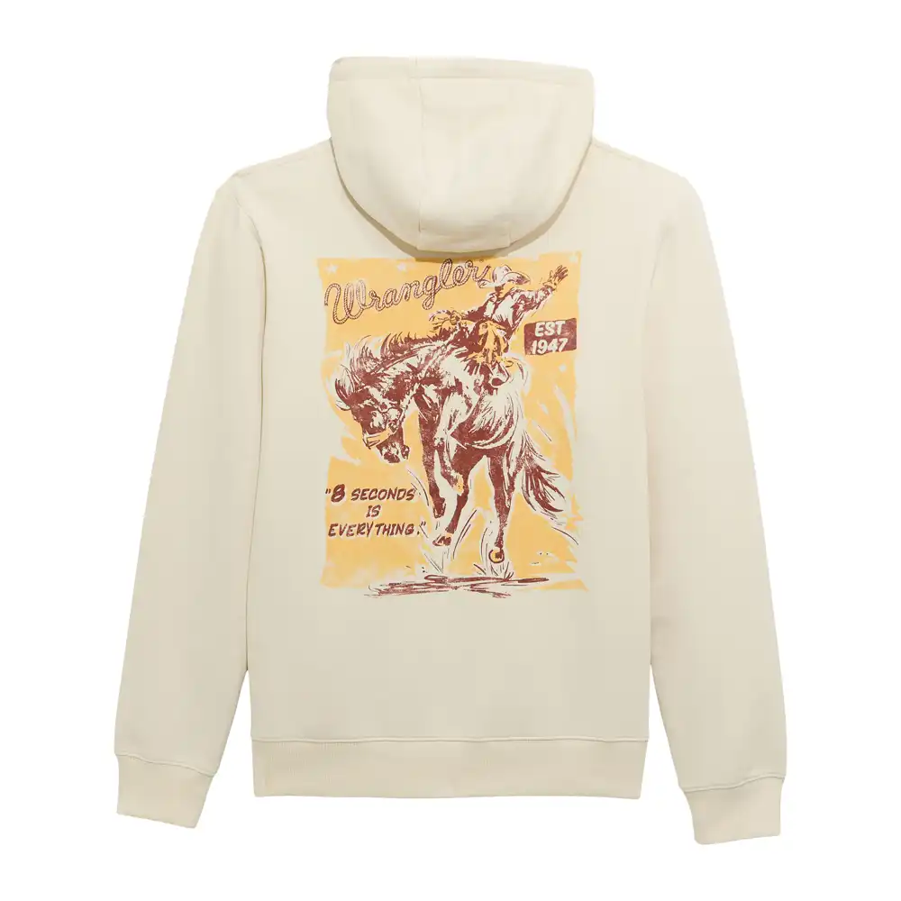wrangler men's pullover hoodie antique white