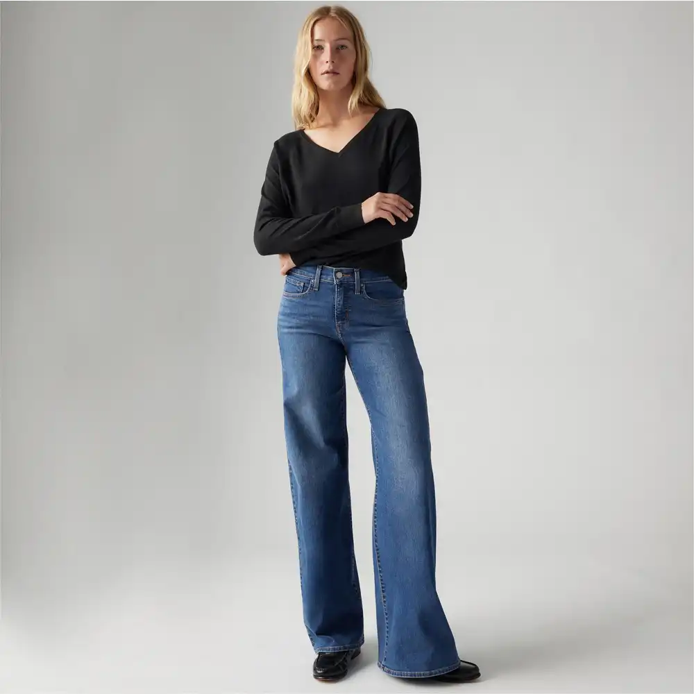 levi's women's wide leg jeans