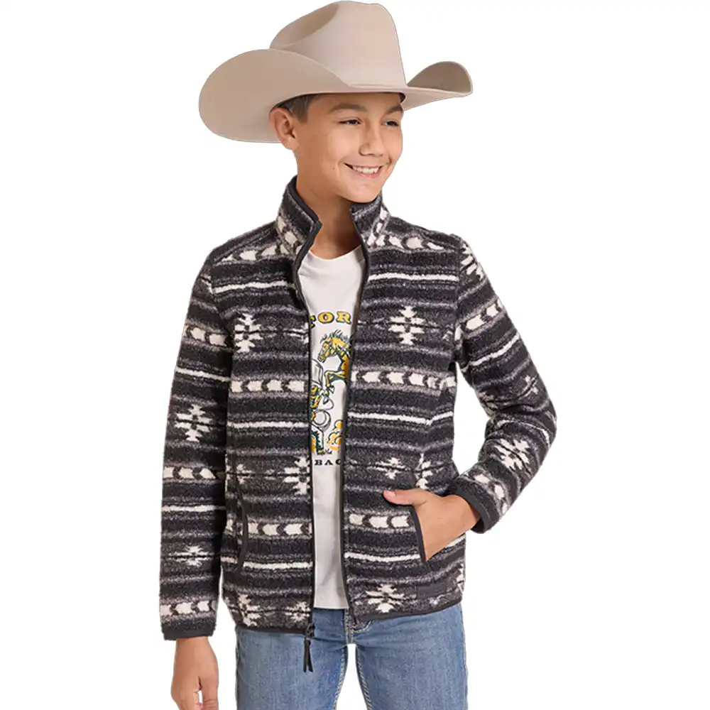 rock & roll denim boy's jacket