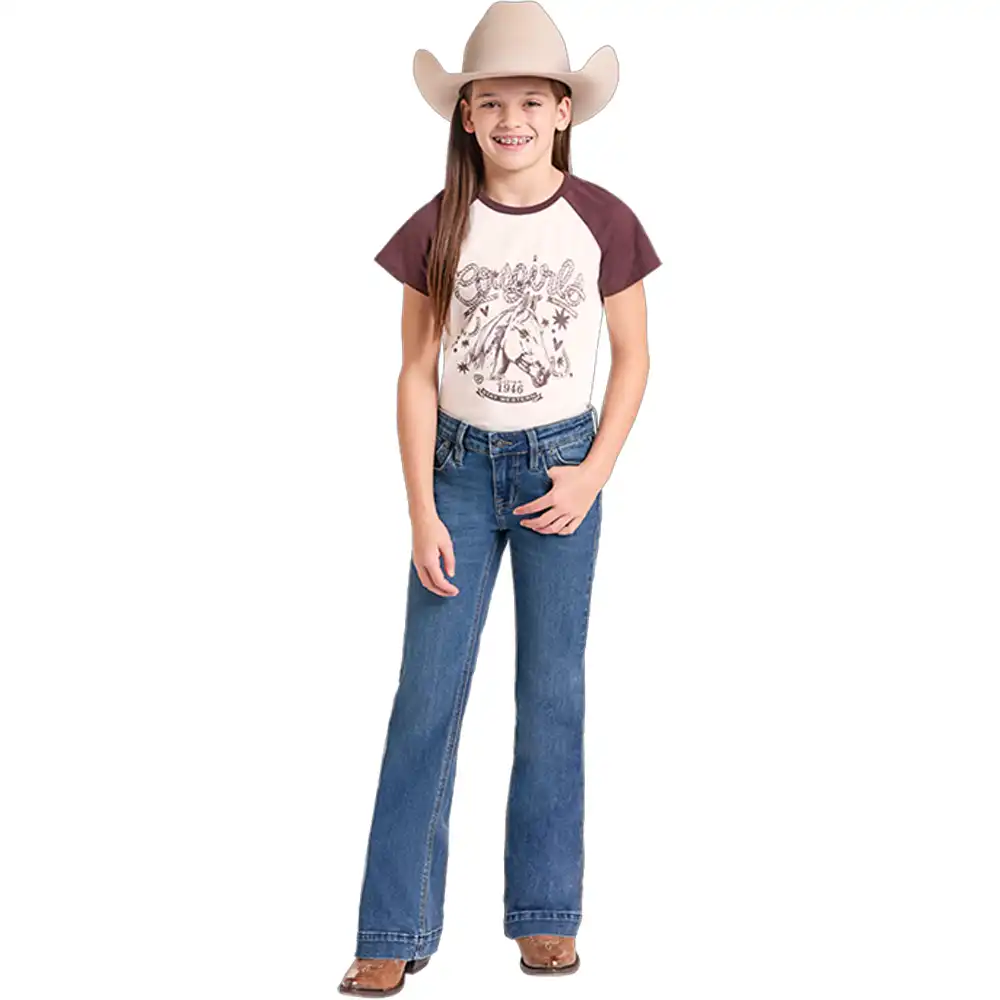 rock n roll denim girl's trouser jeans