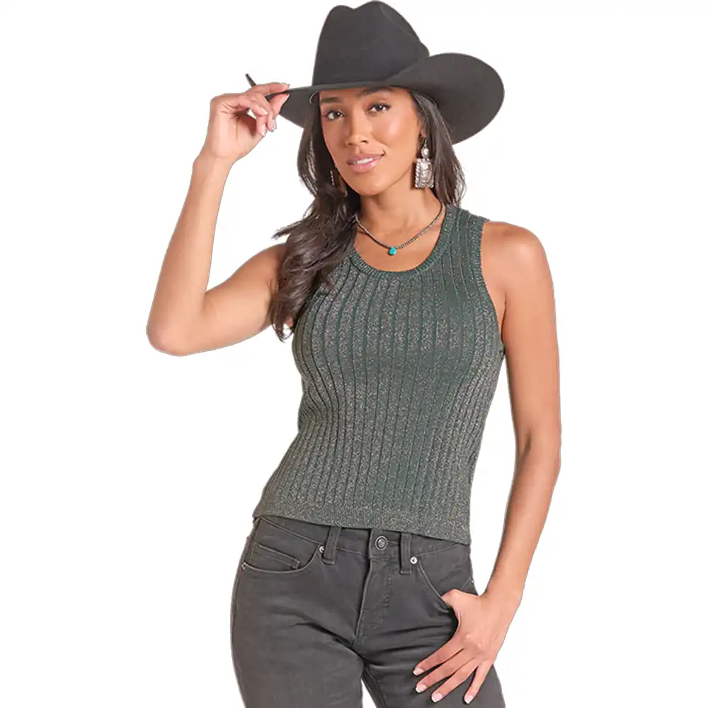 women's tank top evergreen