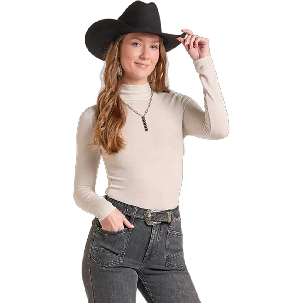rock n roll denim women's turtleneck
