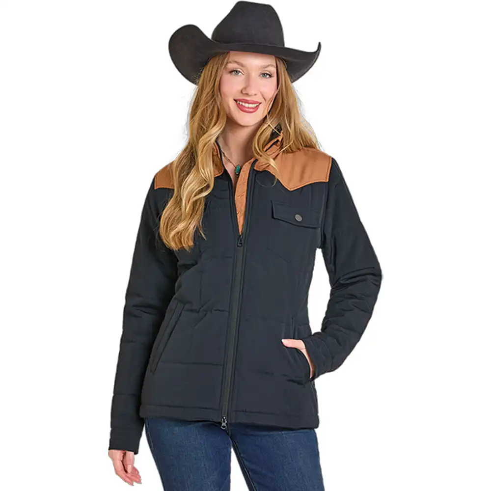 panhandle slim black puffer jacket