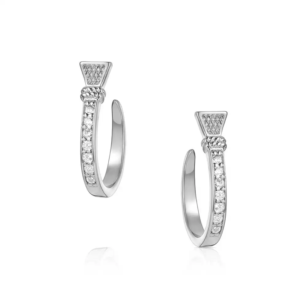 Montana Silversmiths horseshoe nail hoop earrings