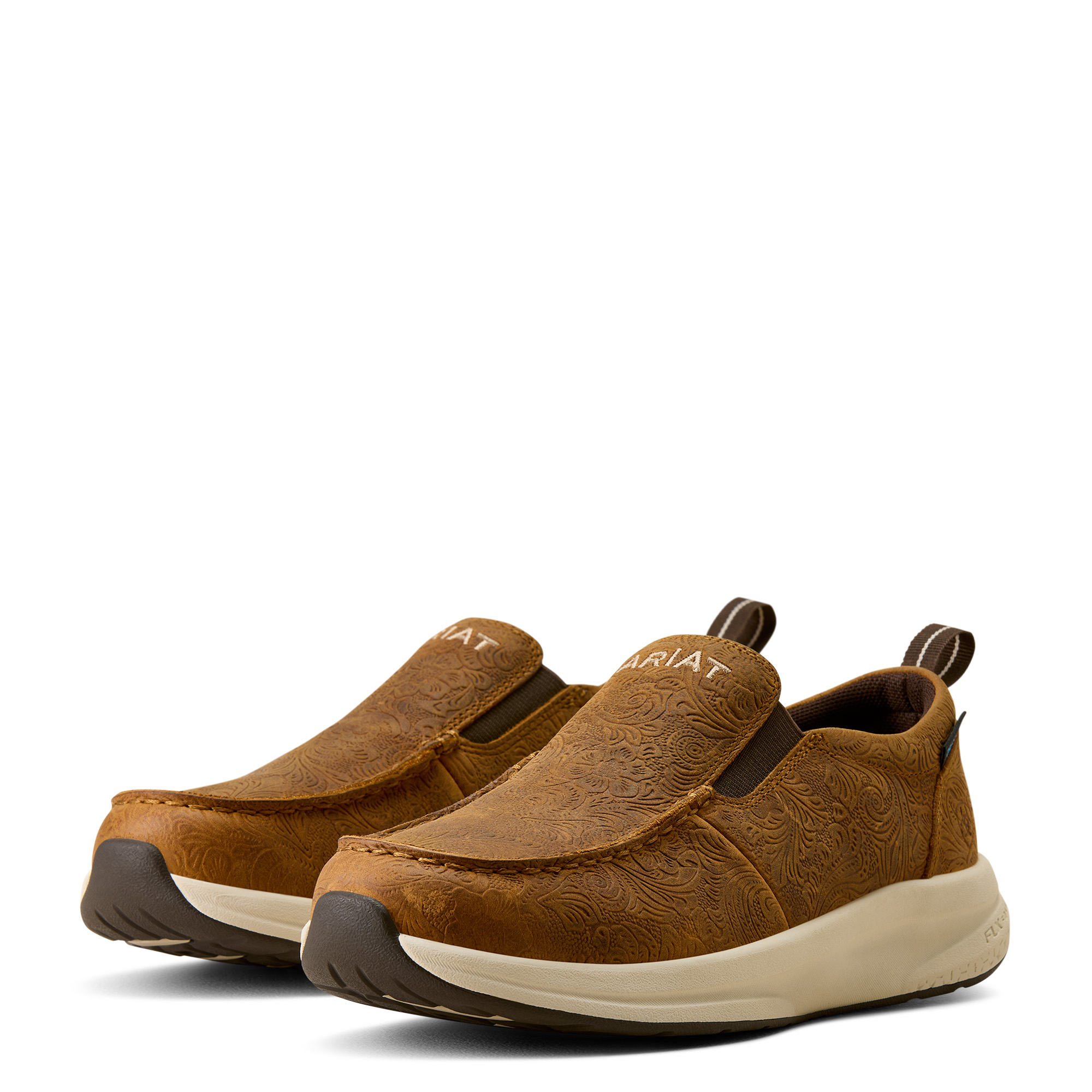 Women's Tooled Brown Buckeye Slip On H2O Proof Shoe