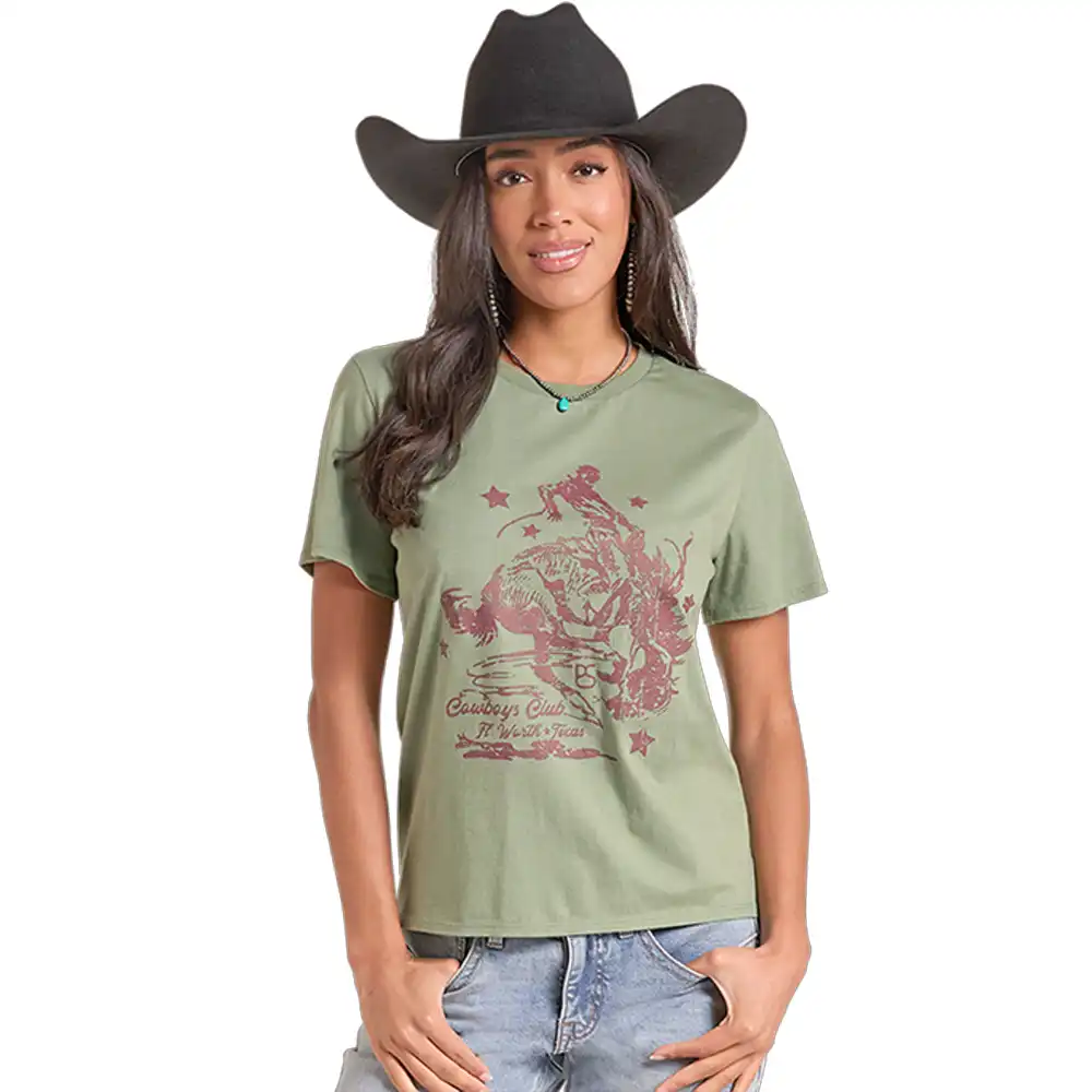 panhandle slim women's graphic tee shirt green