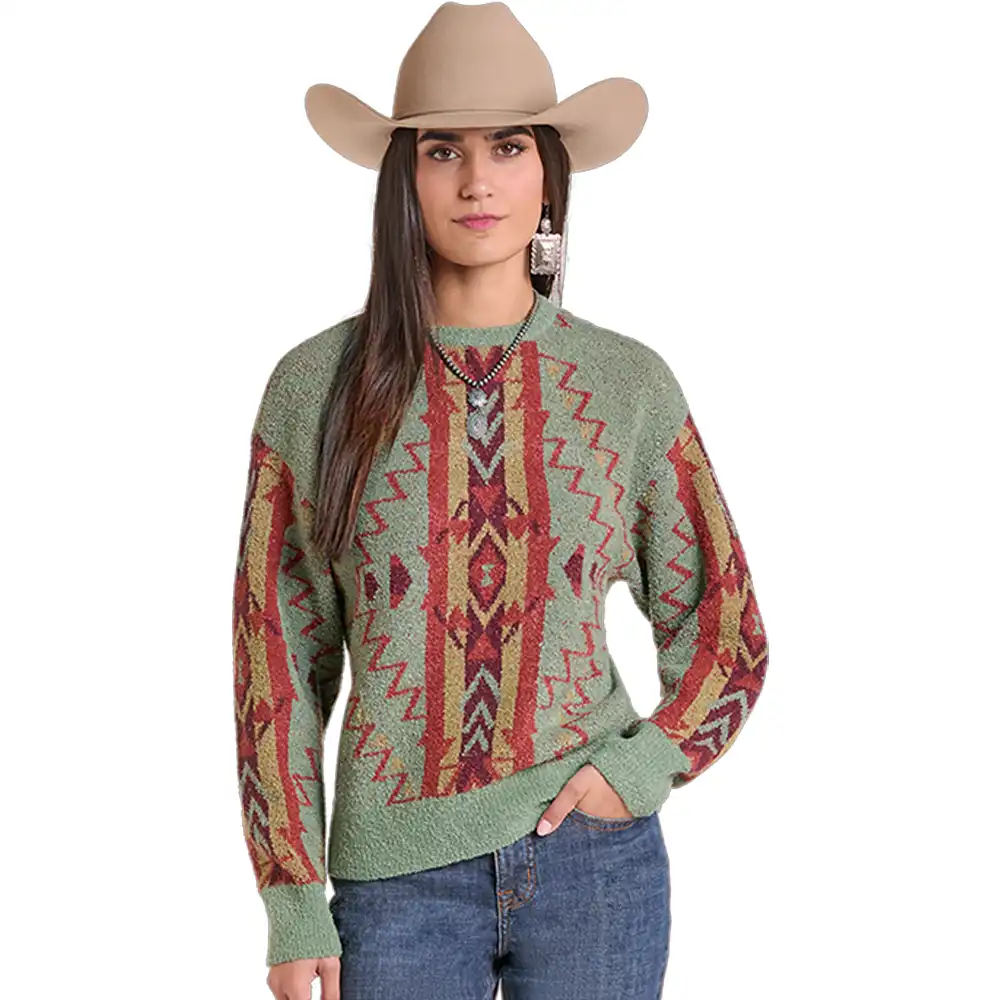panhandle slim boucle sweater jade