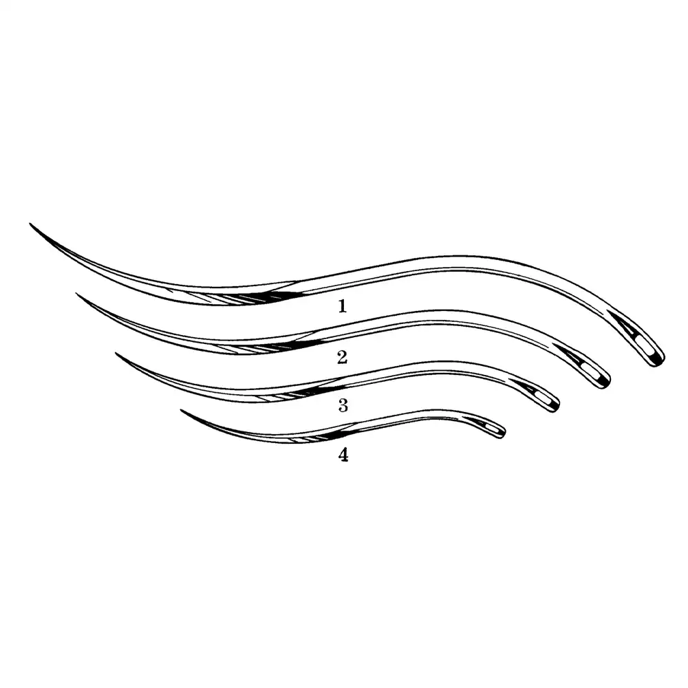 double curve suture needle