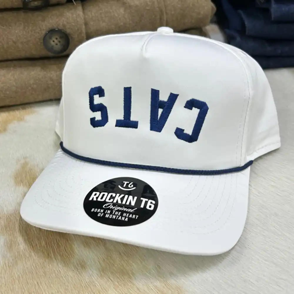 rockin t6 bobcat cap upside down and back