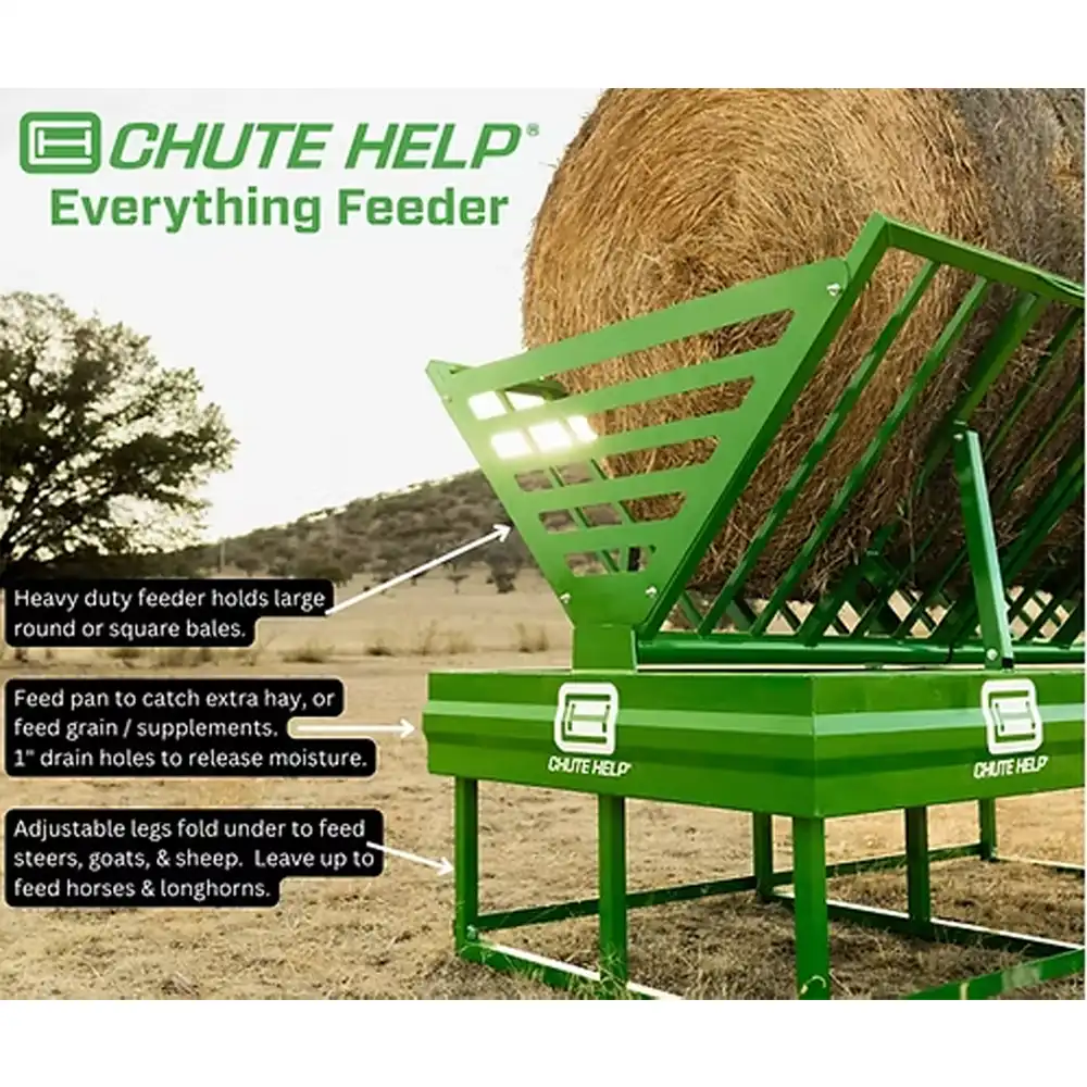 chute help bale feeder