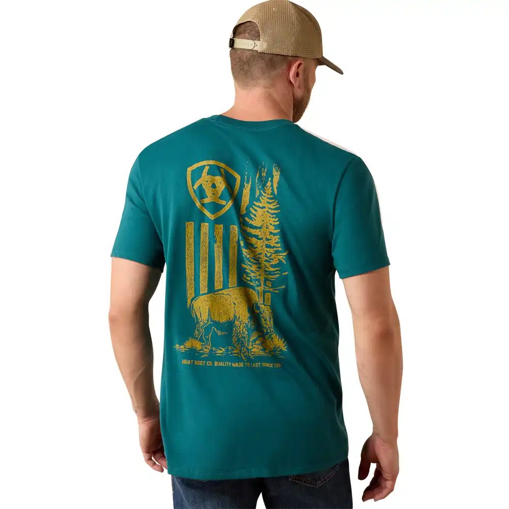 ariat ariat bison wander flag classic fit t-shirt