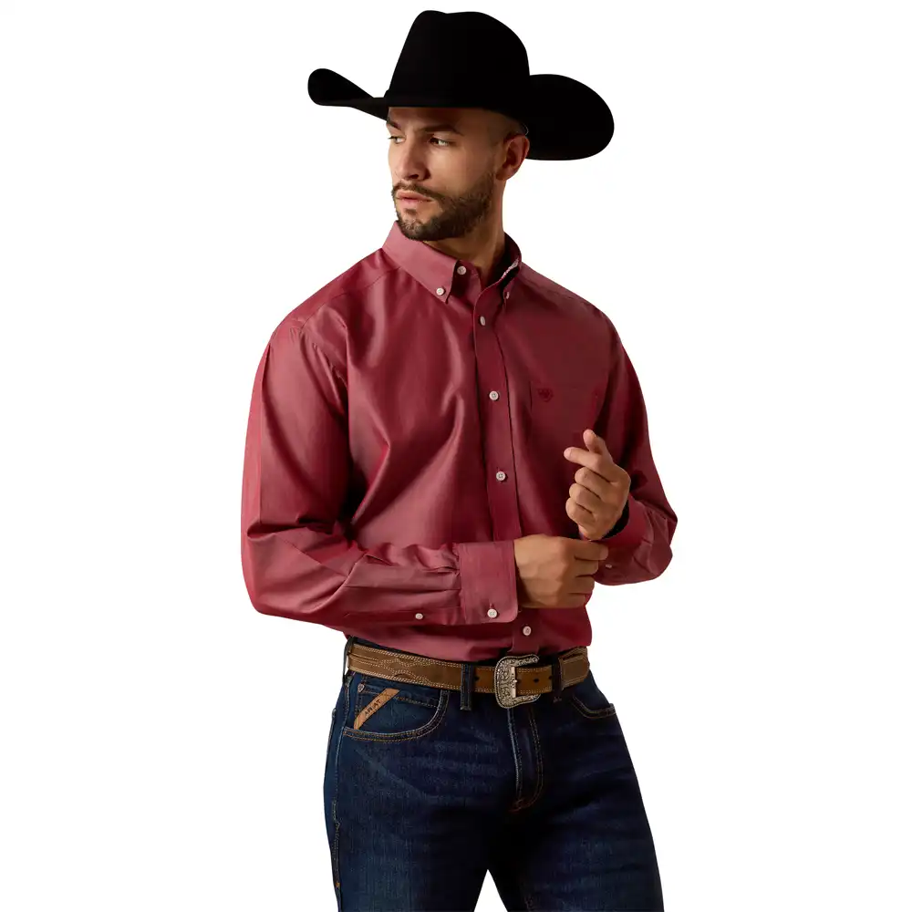 men's - wrinkle free solid pinpoint oxford classic fit shirt