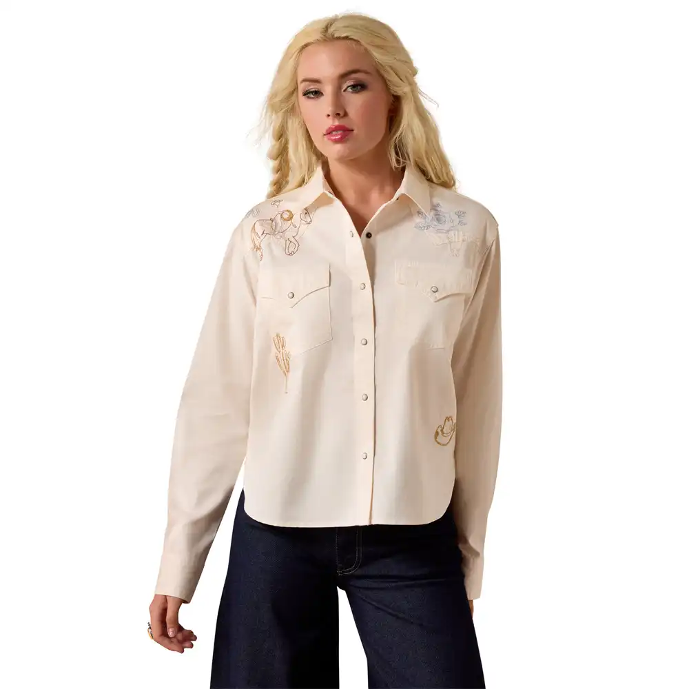 ariat ashville embroidered snap shirt
