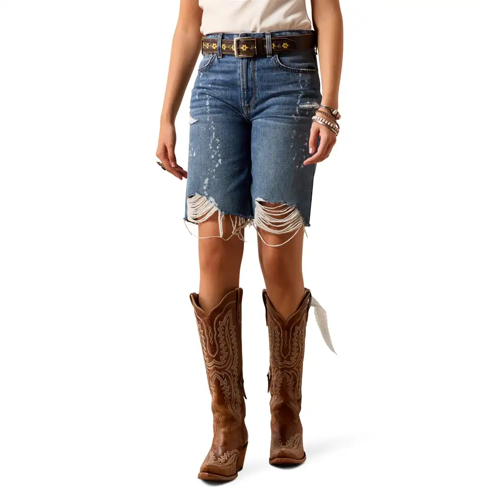 ariat ultra high rise relaxed tomboy 10in. shorts