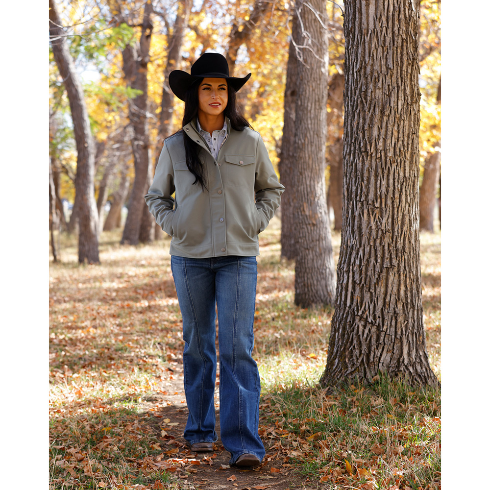 Women's Green Bonded Chore Jacket