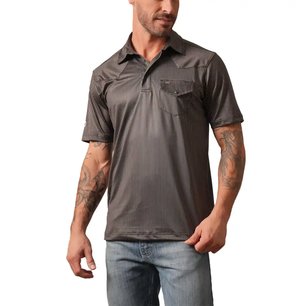 kimes ranch loomis short sleeve polo - black