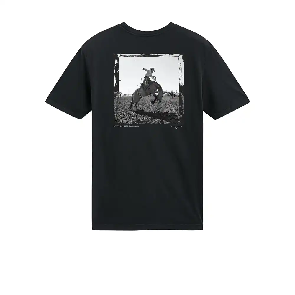 kimes ranch ss bronc ride graphic tee shirt - black