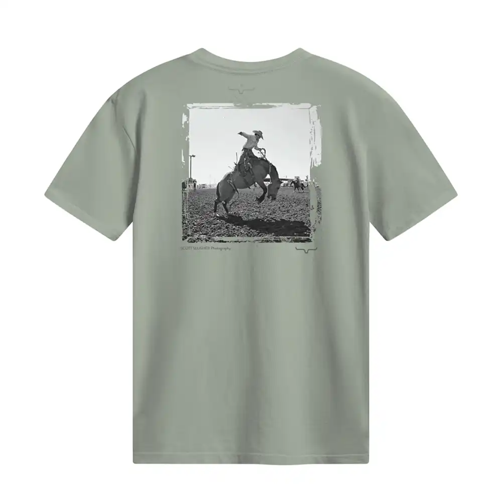 kimes ranch ss bronc ride graphic tee shirt - green