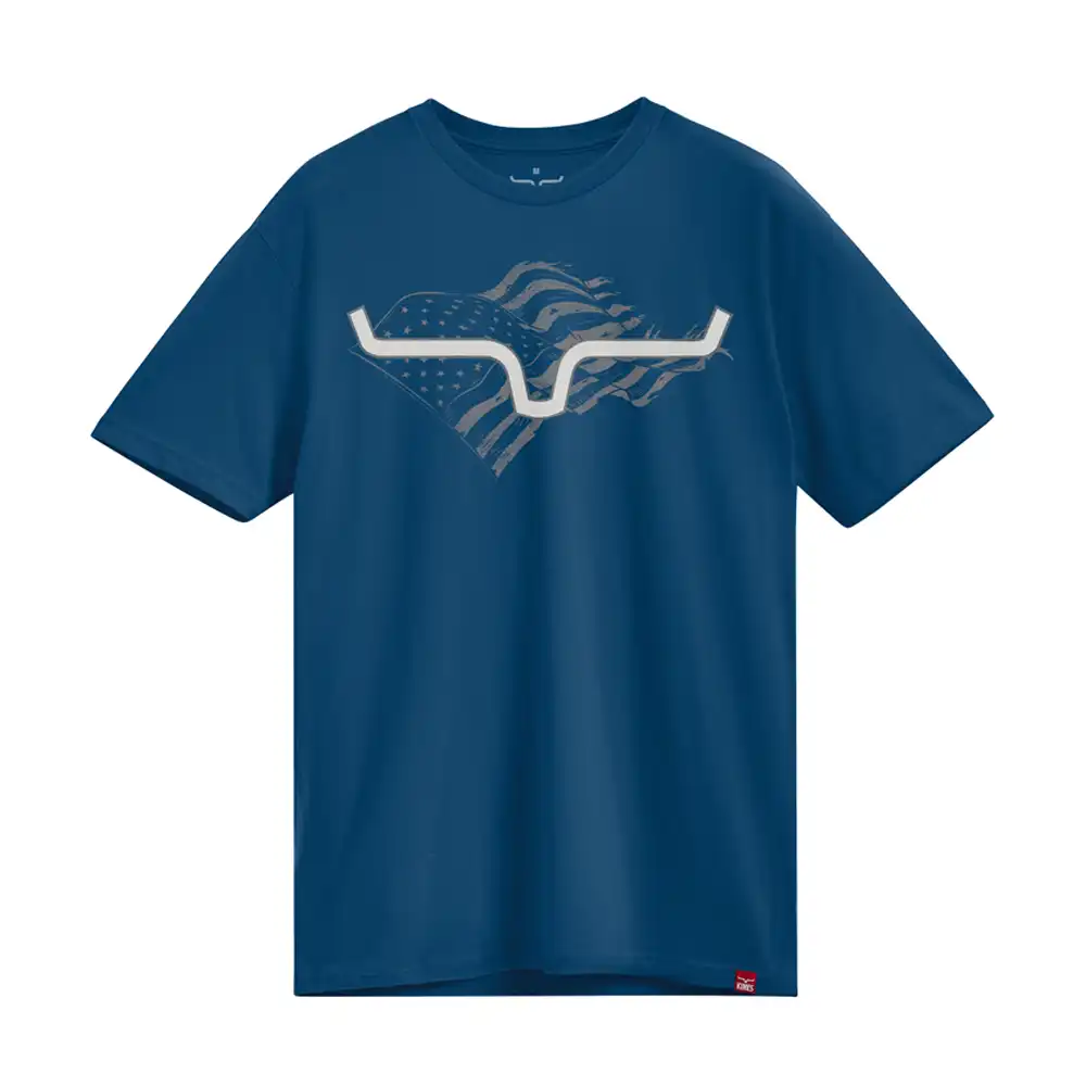 kimes ranch the patriot graphic tee shirt - cool blue