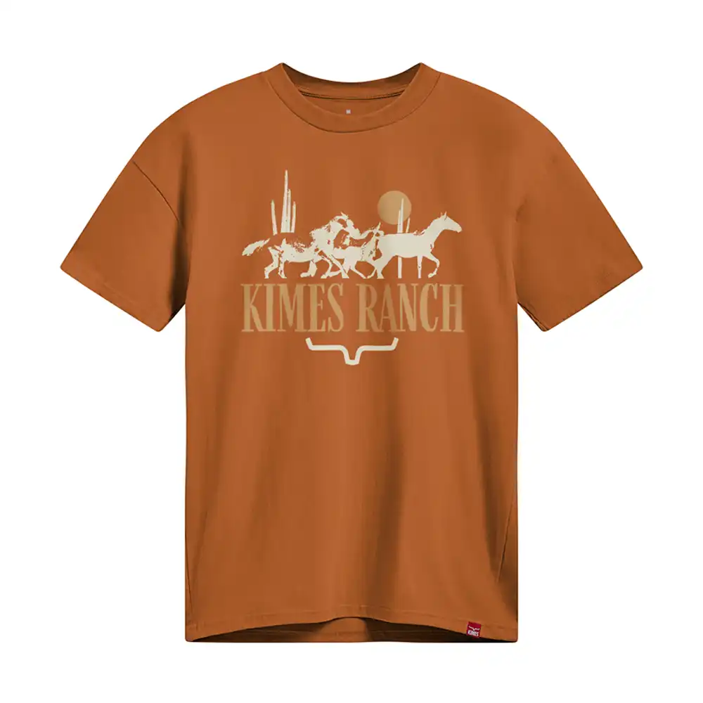 kimes ranch stampede graphic tee shirt - clay