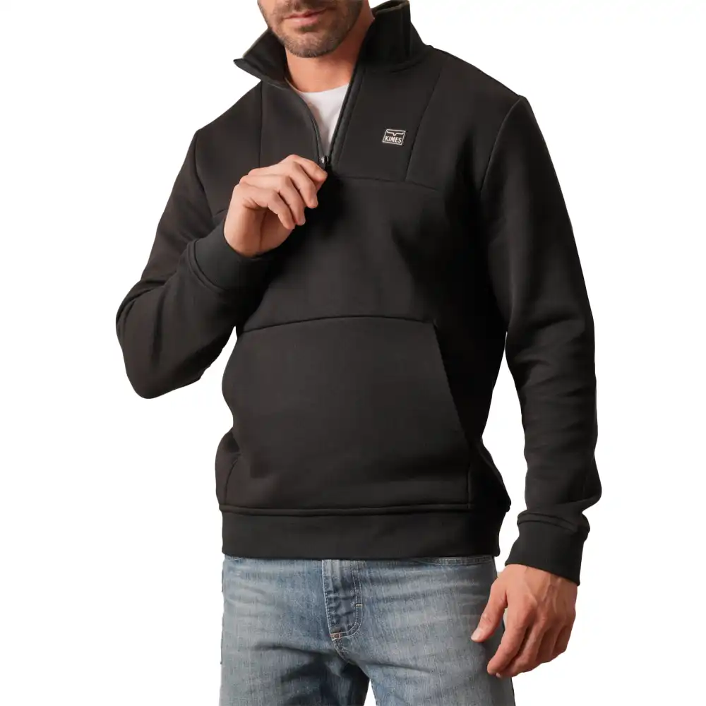 kimes ranch doncast zip pullover - black