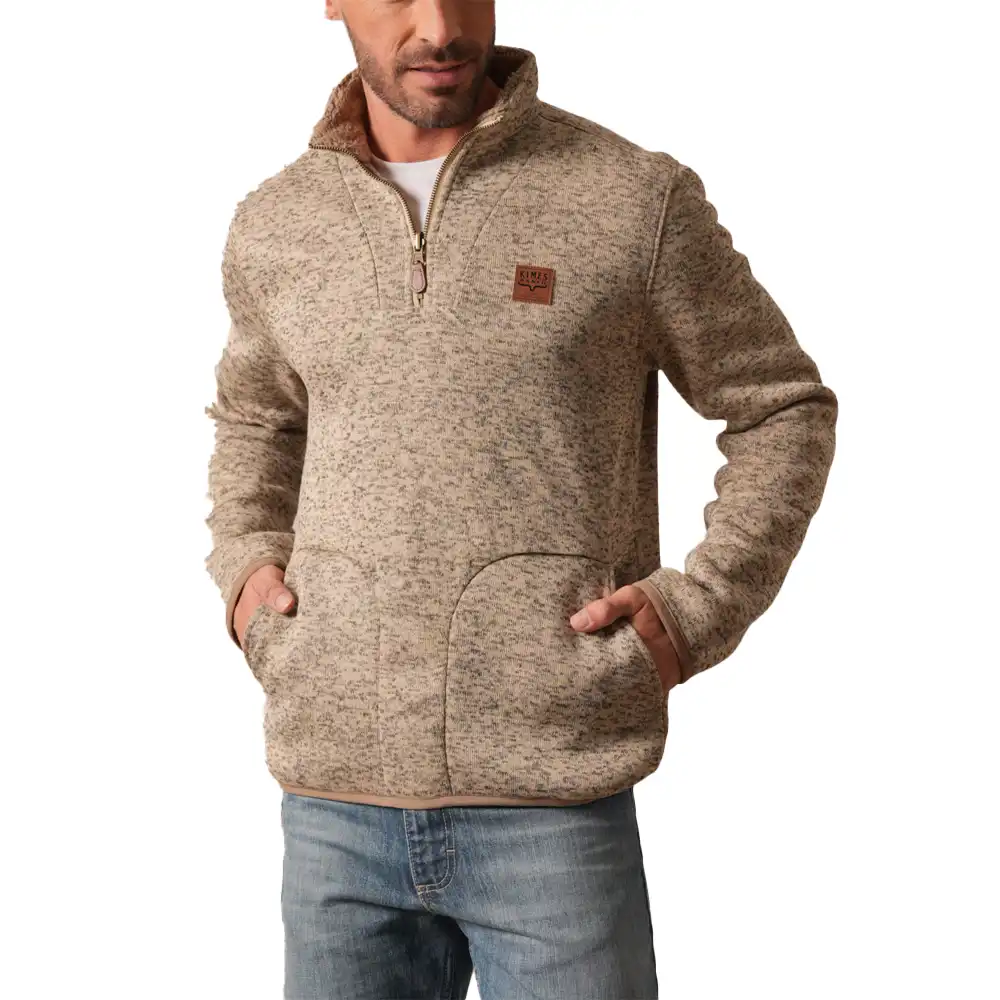 kimes ranch fontana zip pullover - natural