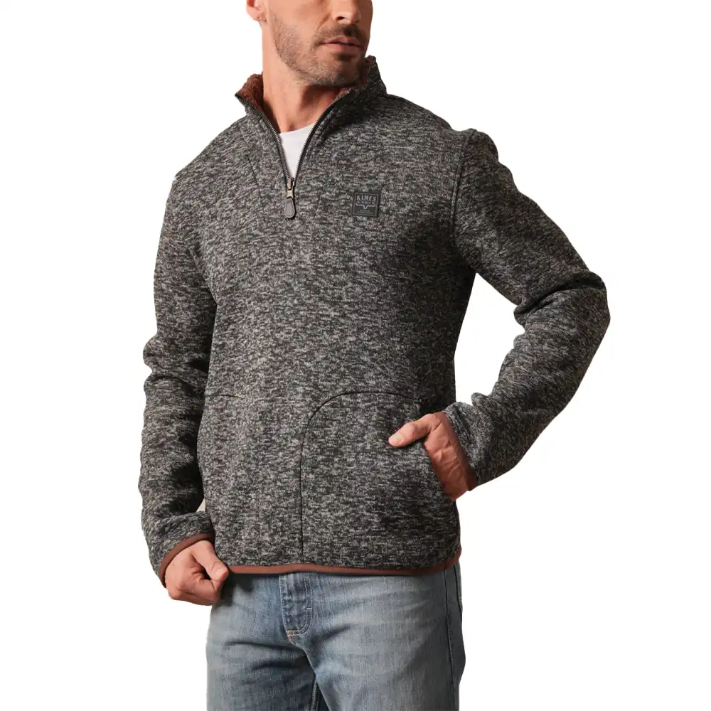 kimes ranch fontana zip pullover - black