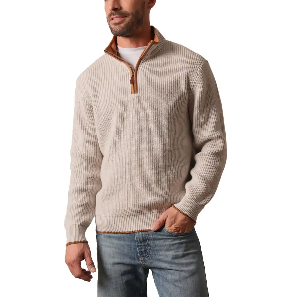 kimes ranch barton zip pullover - natural