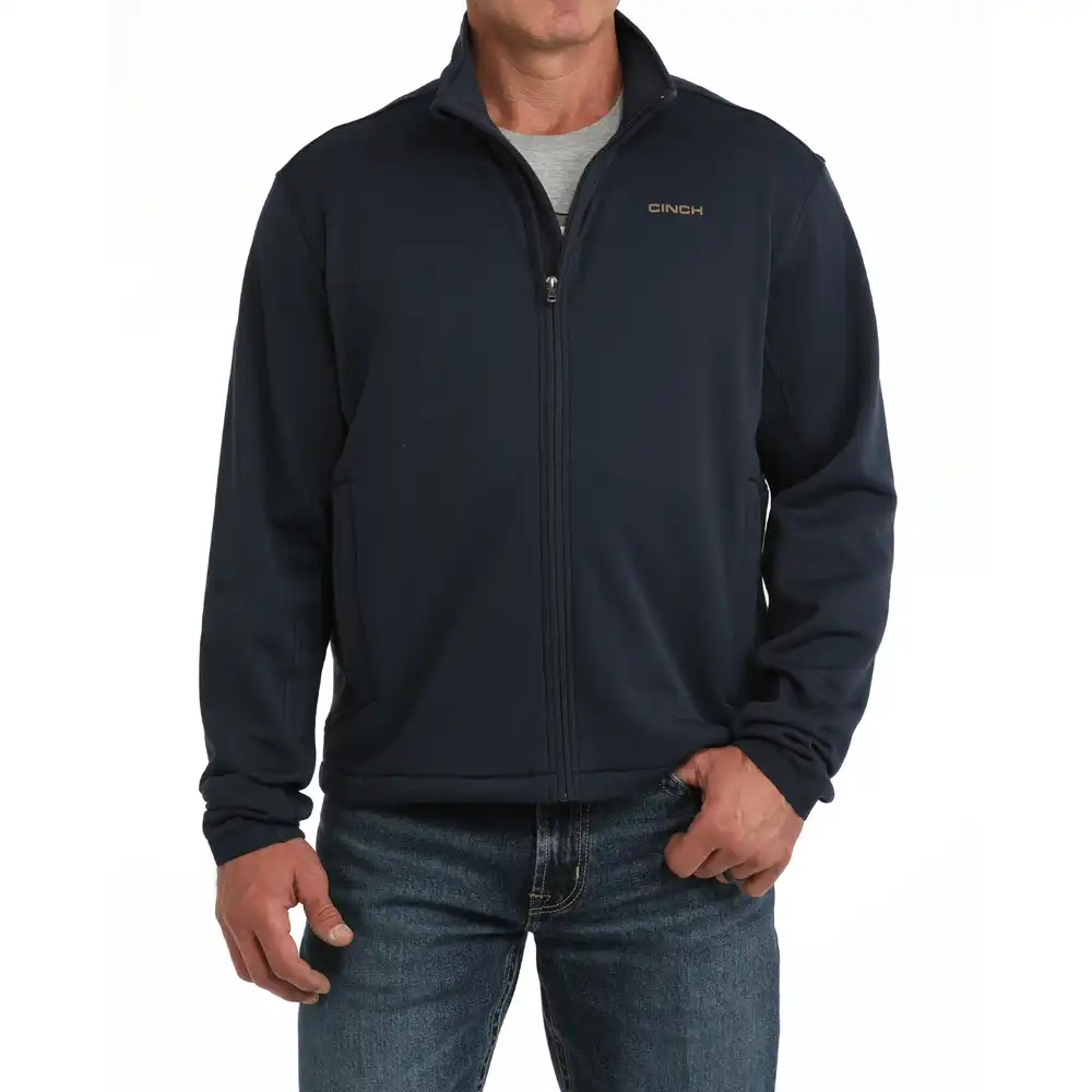 Men's Navy Full Zip Knit Jacket