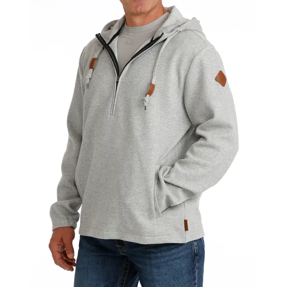 Men's Light Grey 1/2 Zip Hoodie