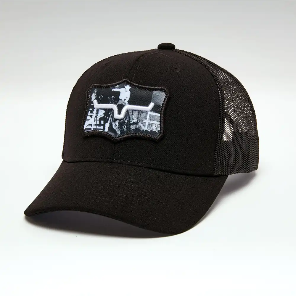 kimes ranch buckpasser mid profile hat - black