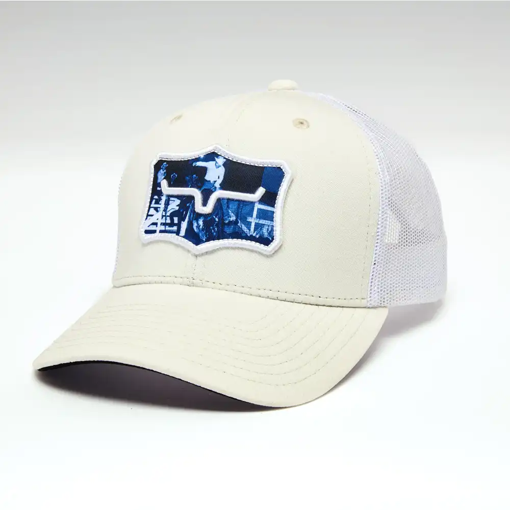 kimes ranch buckpasser mid profile hat - white