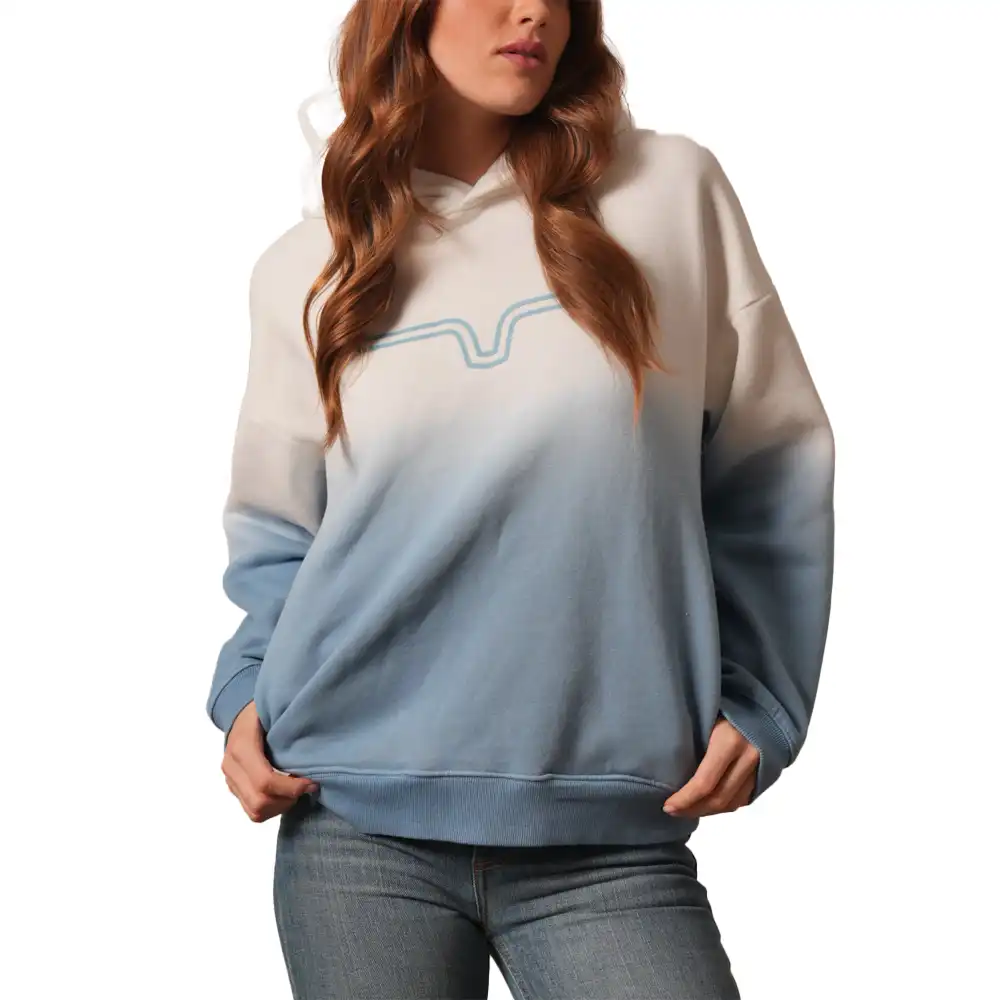 kimes ranch sloan dip die hoodie - chalk