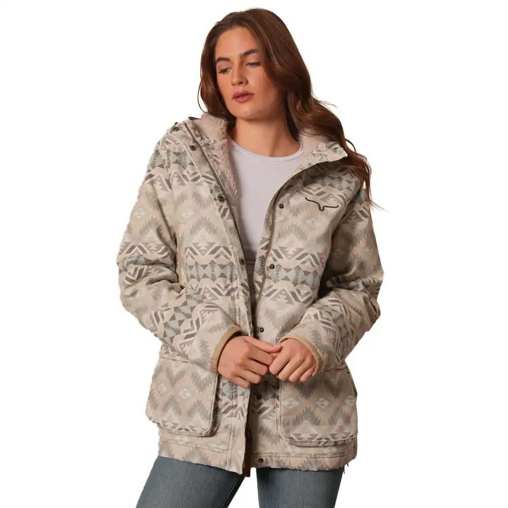 kimes ranch emery sherpa lined parka - sand