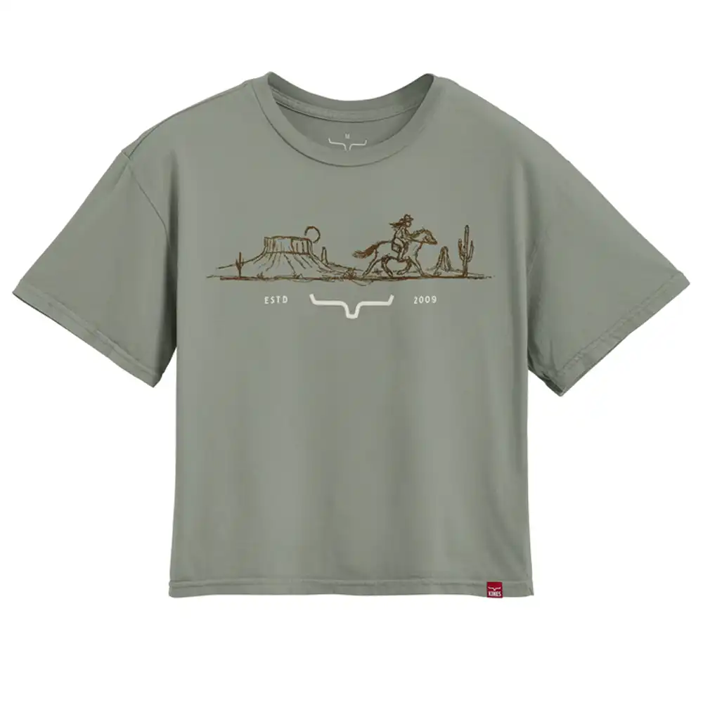 kimes ranch go west graphic tee shirt - sage