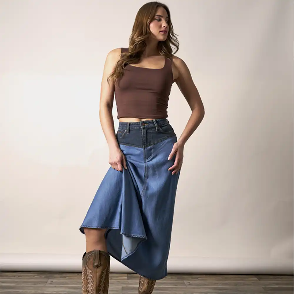 kimes ranch ladonna skirt - indigo