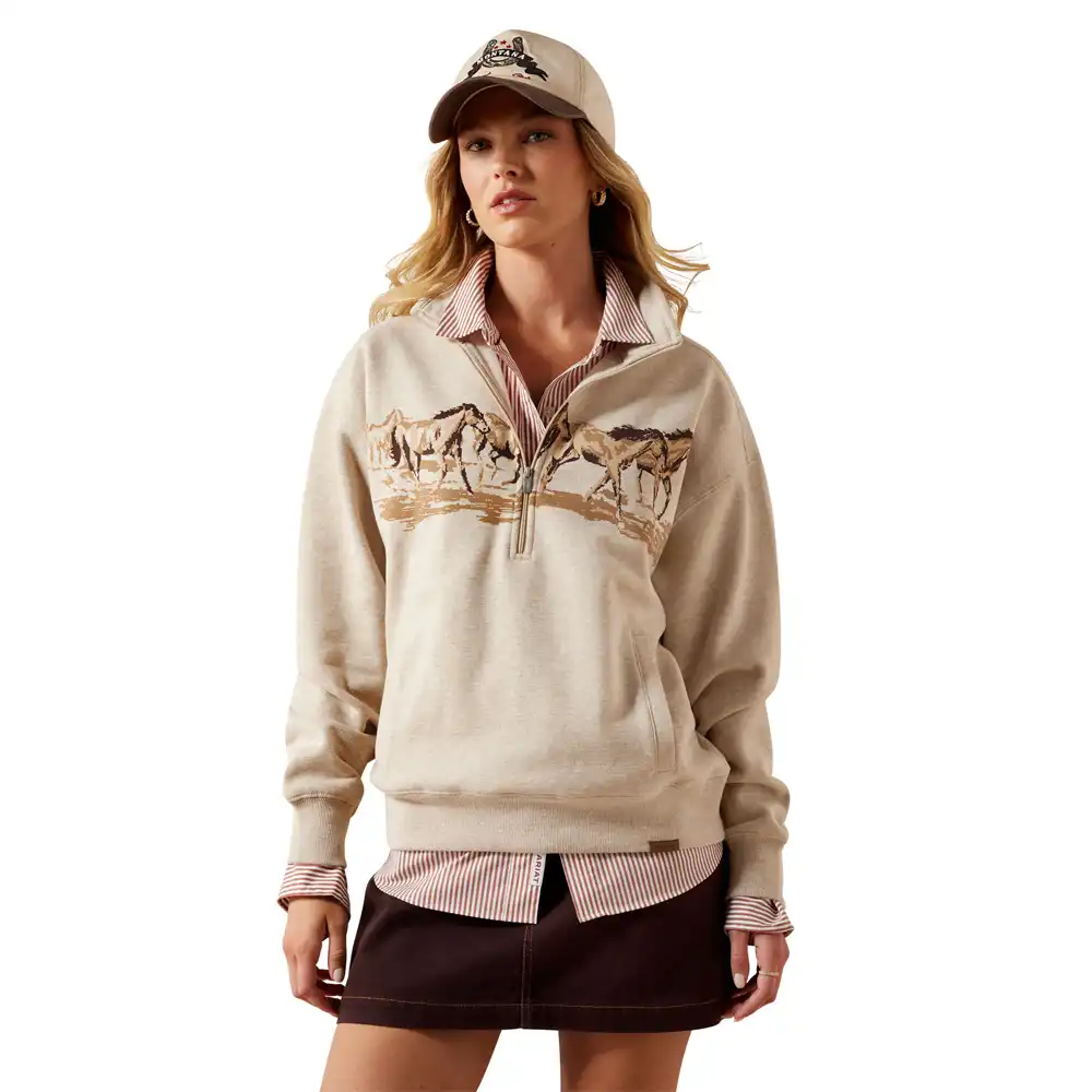 women's - running wild 1/2 zip sweatshirt