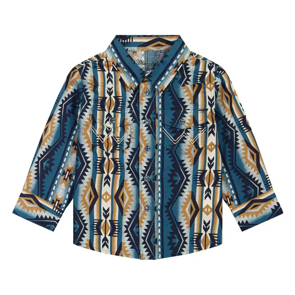 little boy's checotah long sleeve western snap shirt