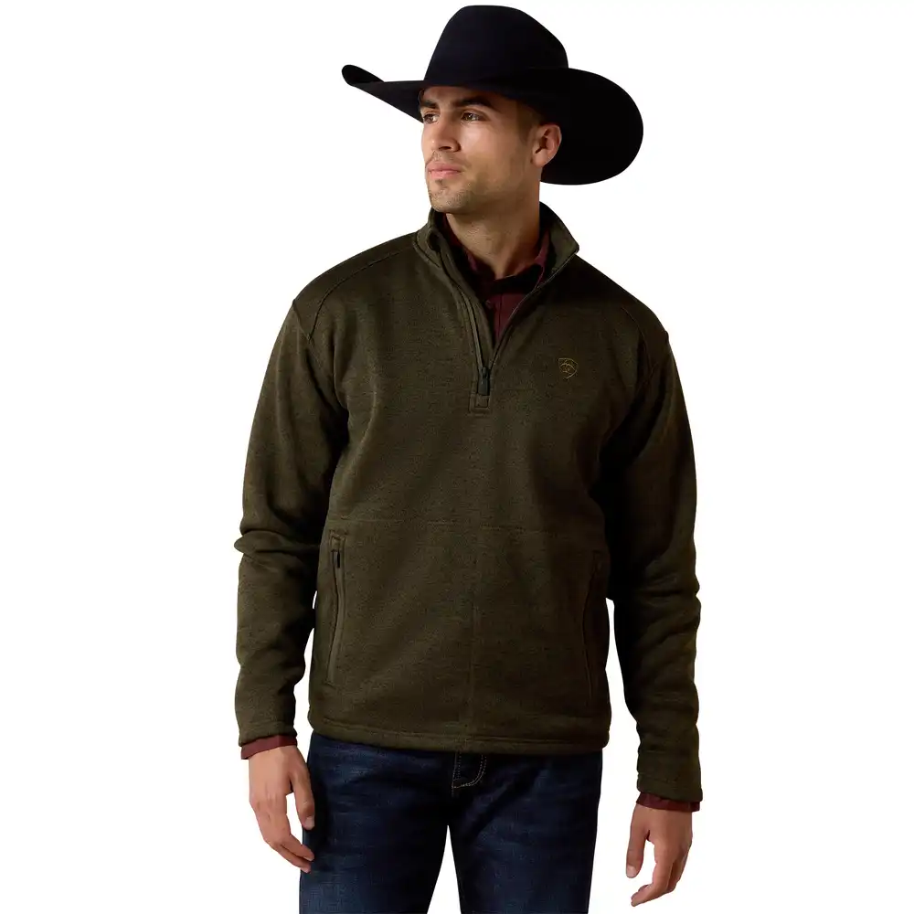 Men's Dark Green Caldwell 1/4 Zip Pullover