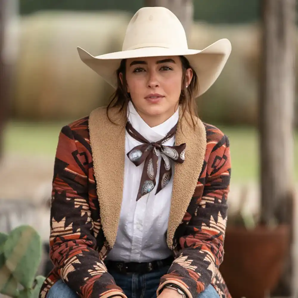 fringe scarves brown big concho