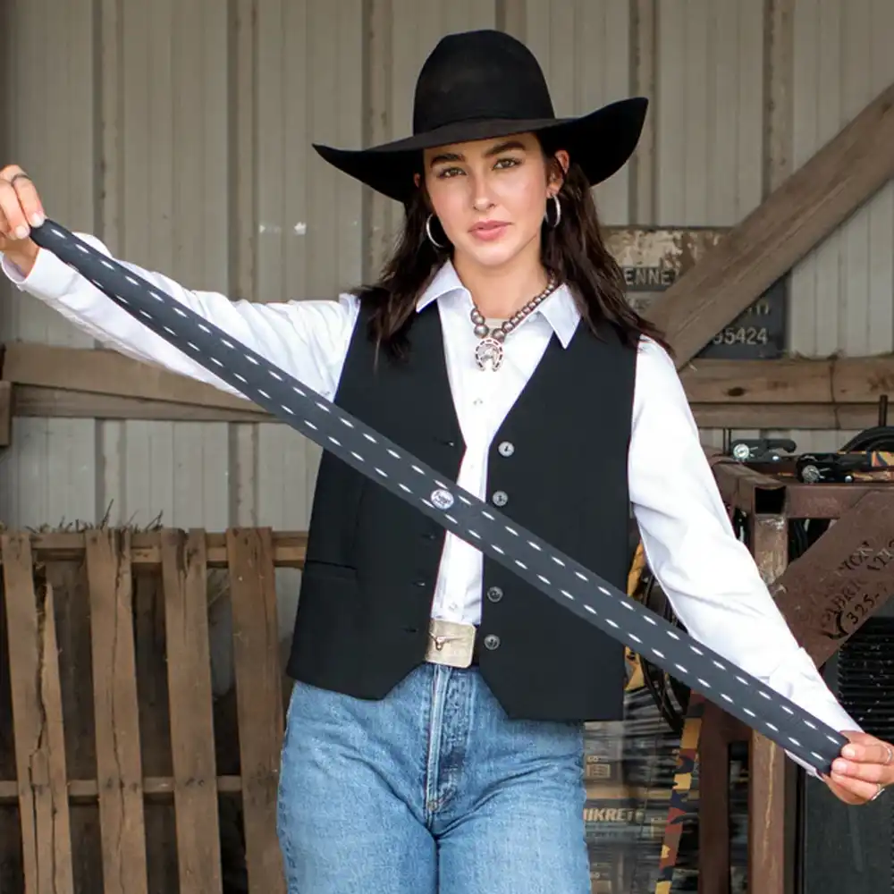 fringe scarves buckstitch twilly black