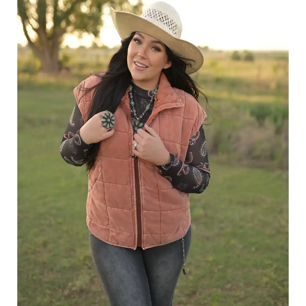 crazy consuela vest rust