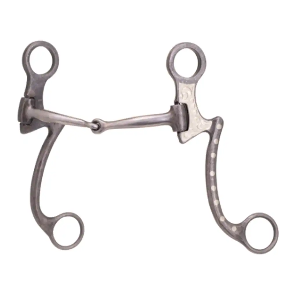 snaffle bit with copper inlays