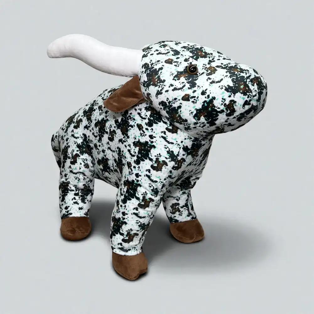 western linens cowprint long horn