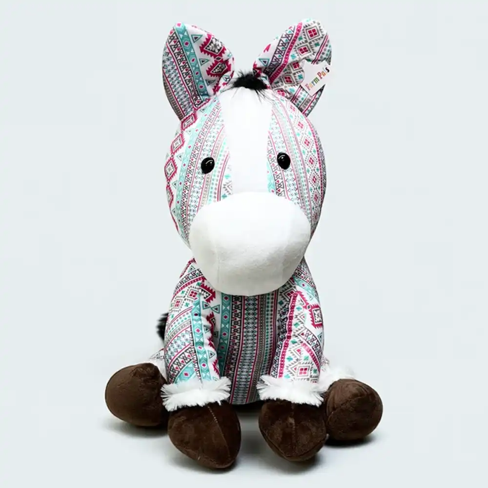 western linens pink horse plush