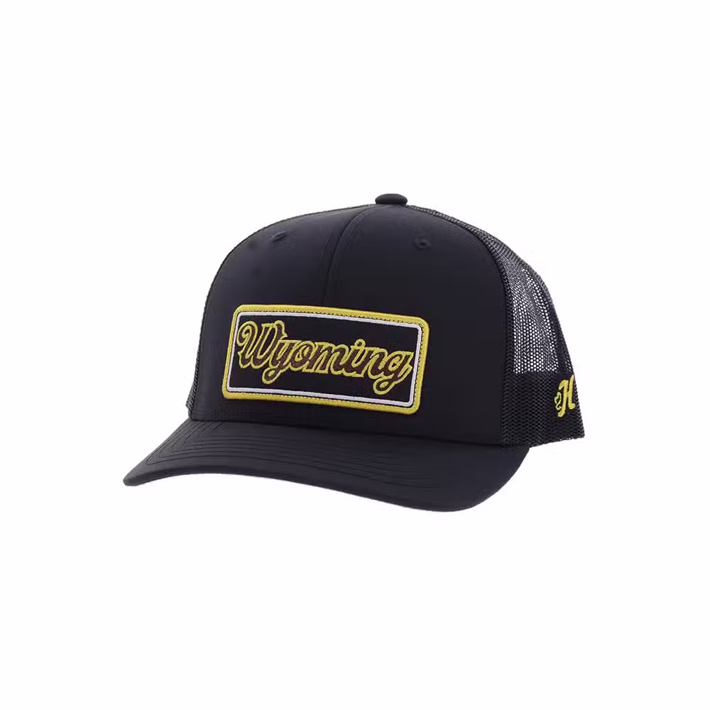 University of Wyoming black patch cap